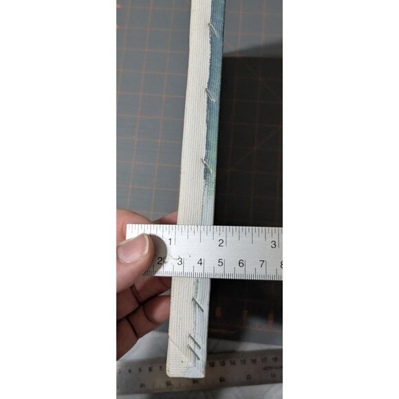 Signed Acrylic Canvas Painting River Salzburg Ladies in Boats unframed - Picture 11 of 11